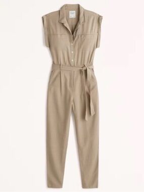 Abercrombie & Fitch Sleeveless Utility Jumpsuit M Tall